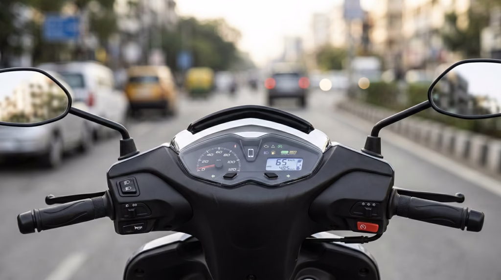 tvs jupiter 125 smartxonnect digital dashboard with bluetooth navigation