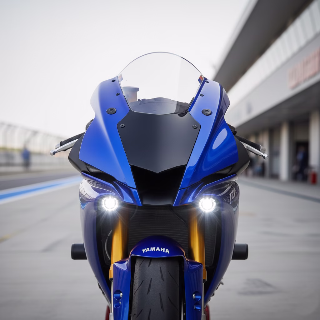 yamaha mt 09 led headlight and aggressive front design