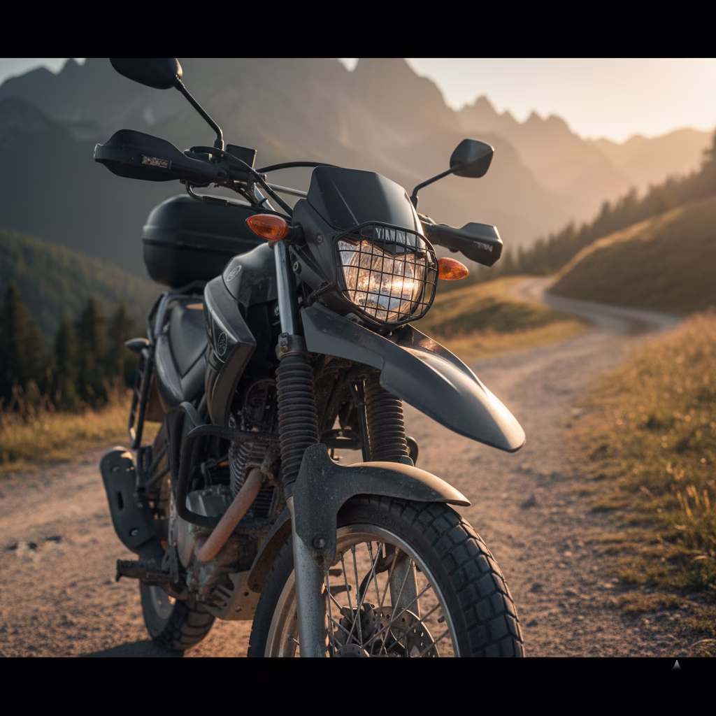 yamaha ybr 125g front headlight grill and raised mudguard design.
