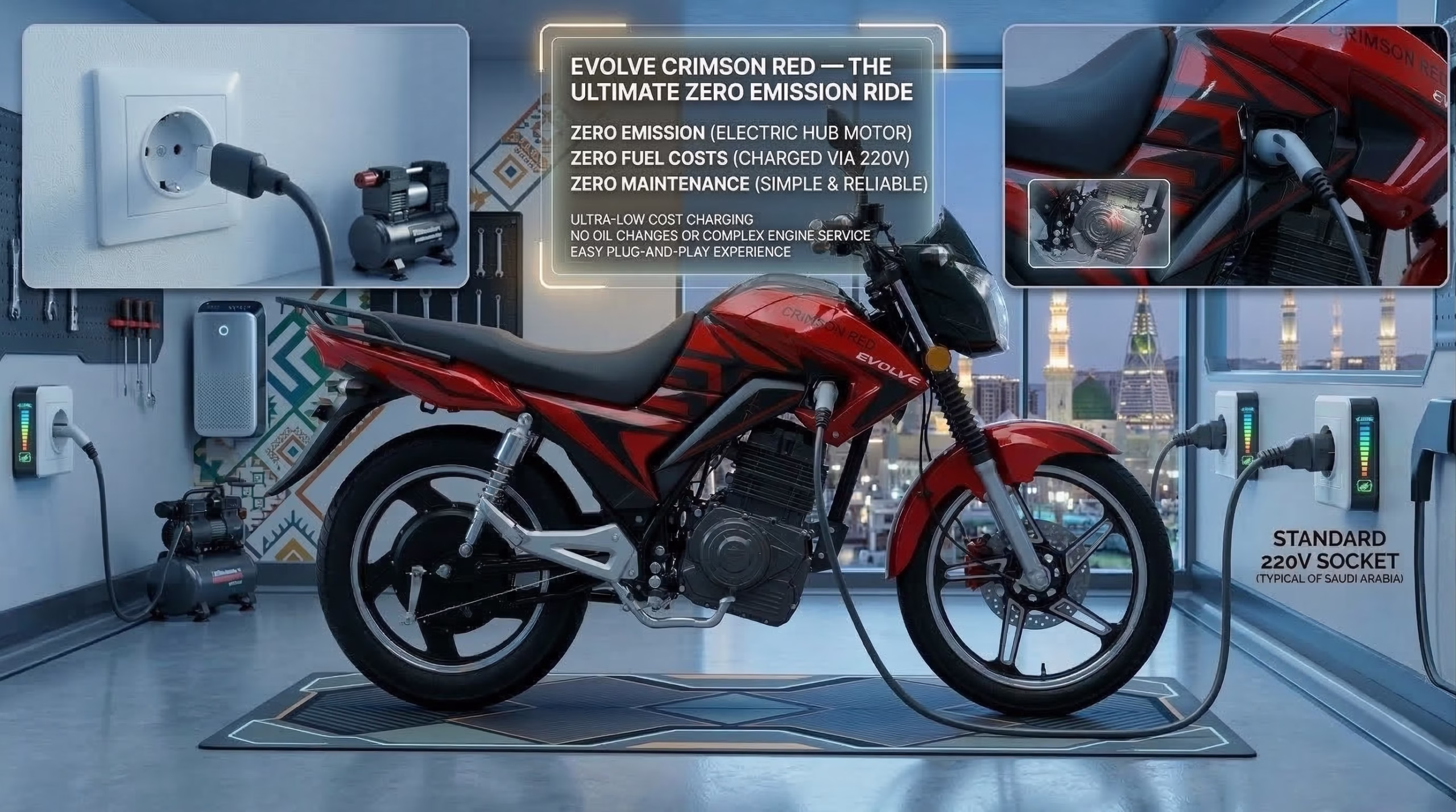 Evolve Crimson Red Battery Charging
