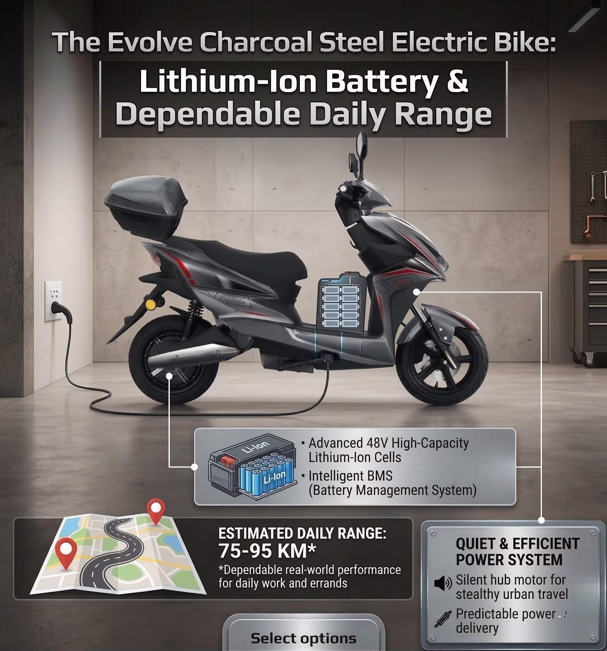 Evolve Charcoal Steel Side Profile