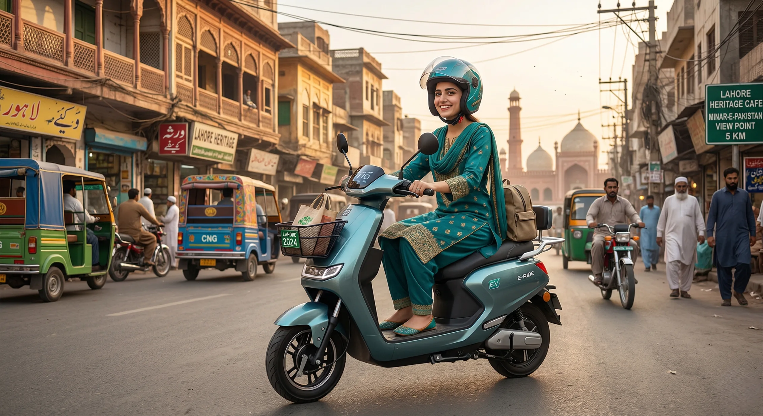 A group of women riding the best petrol and electric ladies scooties in Pakistan 2026