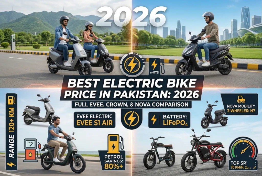Best Electric Bike Price in Pakistan | Evolve, Crown, Nova Compared | Bikes Knowledge
