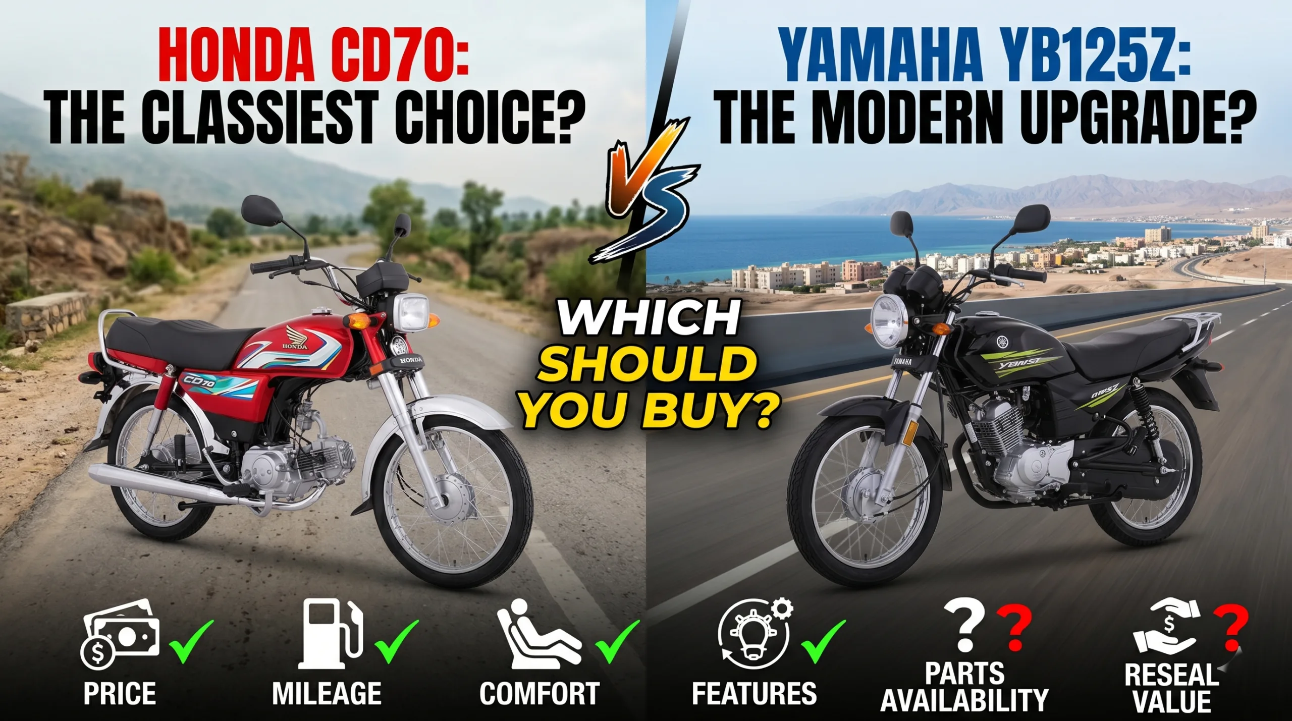 Honda CD70 vs Yamaha YB125Z: Which Should You Buy? | Bikes Knowledge
