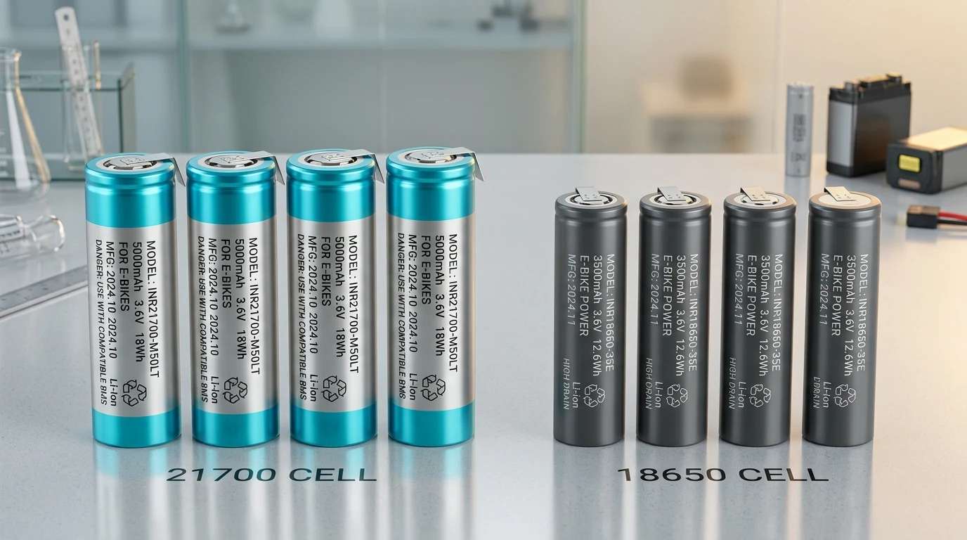 21700 vs 18650 E-Bike Battery Cells (2026): Thermal Dissipation, Voltage Sag & Cycle Life