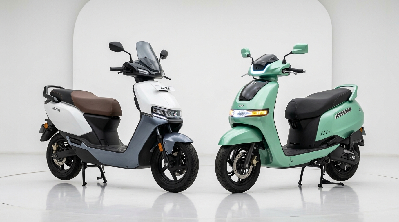 Ather Rizta vs TVS iQube Review 2026: Family EV Shootout, Boot Space & Range