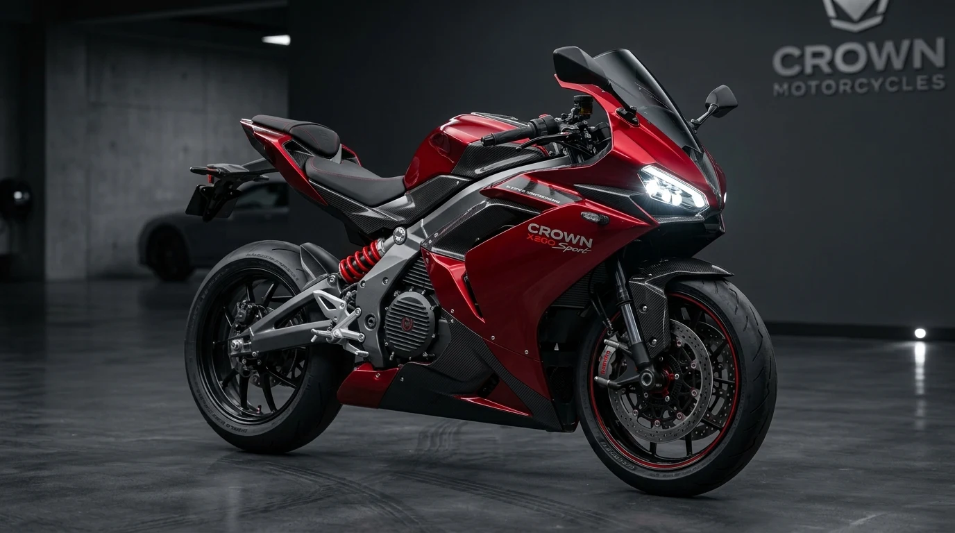 Crown X200 Sport (2026): Full Aerodynamic Fairing, 72V 40Ah LFP Battery & 85 km/h Sportbike Benchmark