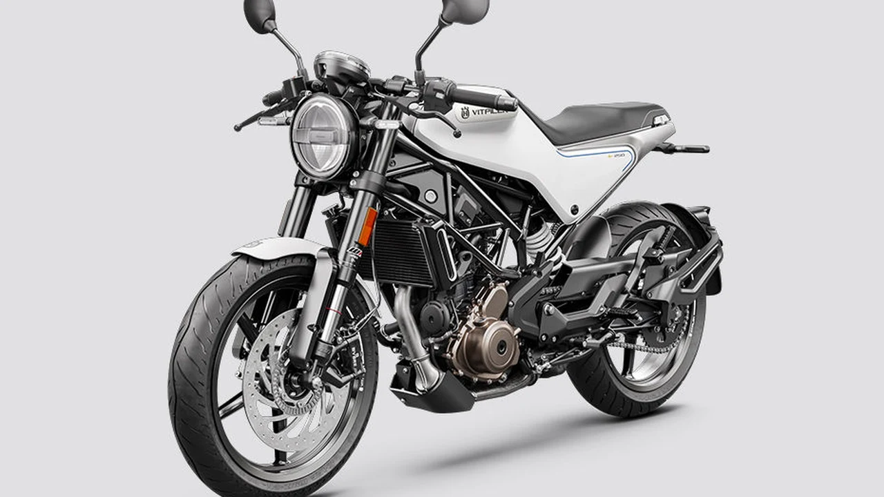 Husqvarna Vitpilen 250 Arctic White Neo-Retro Roadster Studio Profile