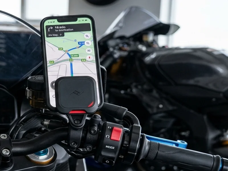 JOYROOM Motorcycle Phone Mount with 15W Qi Wireless Charger