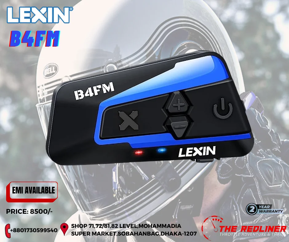 Lexin B4FM Motorcycle Bluetooth Intercom