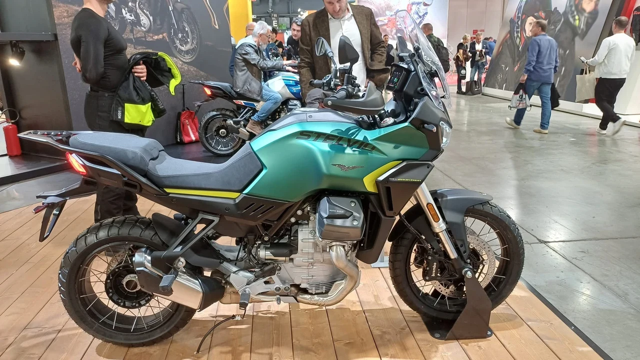 2026 Moto Guzzi Stelvio Giallo Savana Transverse V-Twin Adventure Motorcycle