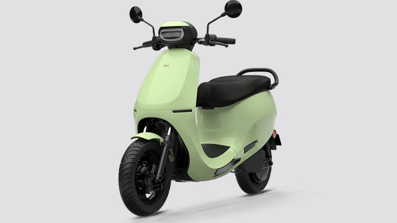 Ola S1 Z Matcha Green Swappable Battery Electric Scooter Studio Profile
