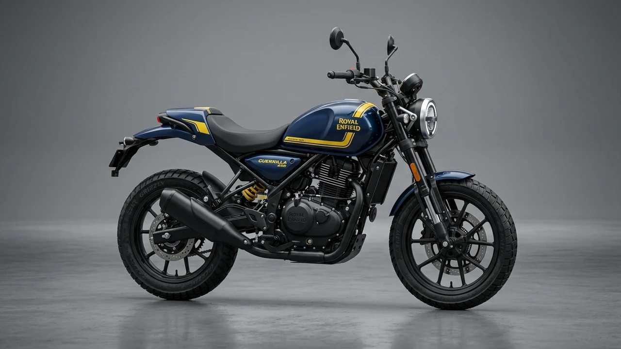 2026 Royal Enfield Guerrilla 450 Brava Blue Roadster Motorcycle