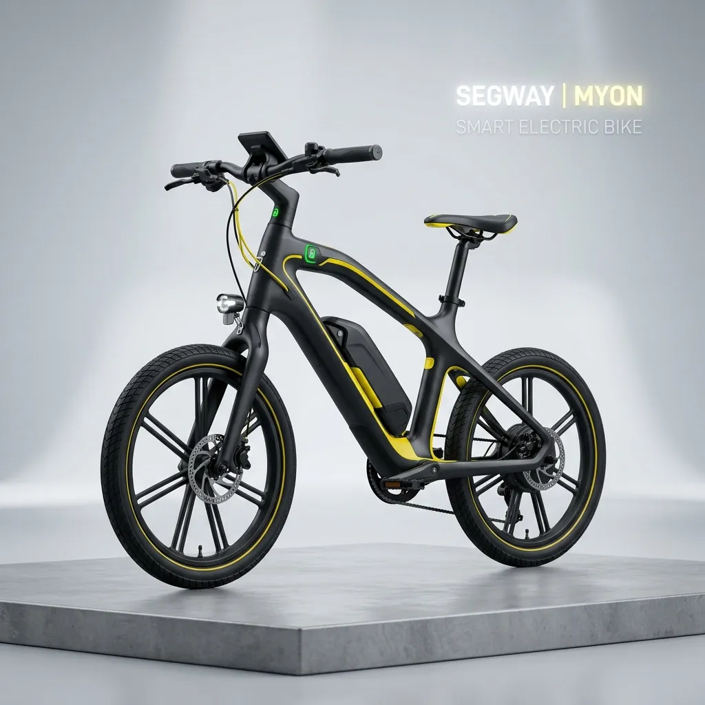 Segway Myon smart electric commuter bike with step-over frame and integrated LED lights