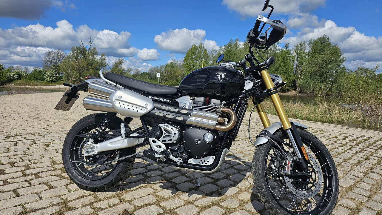 Triumph Scrambler 1200 X Sapphire Black All-Road Scrambler Profile by Water
