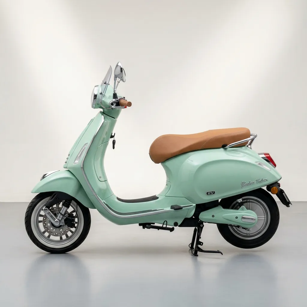 Yadea Velax H Retro Electric Scooter 2026: Price, Specs & in blue color, right-facing side profile view