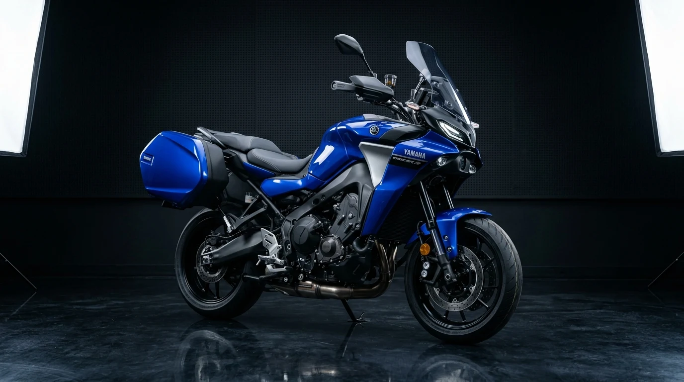 2026 Yamaha Tracer 9 GT+ Sport Touring Motorcycle with Radar Sensor and Hard Panniers