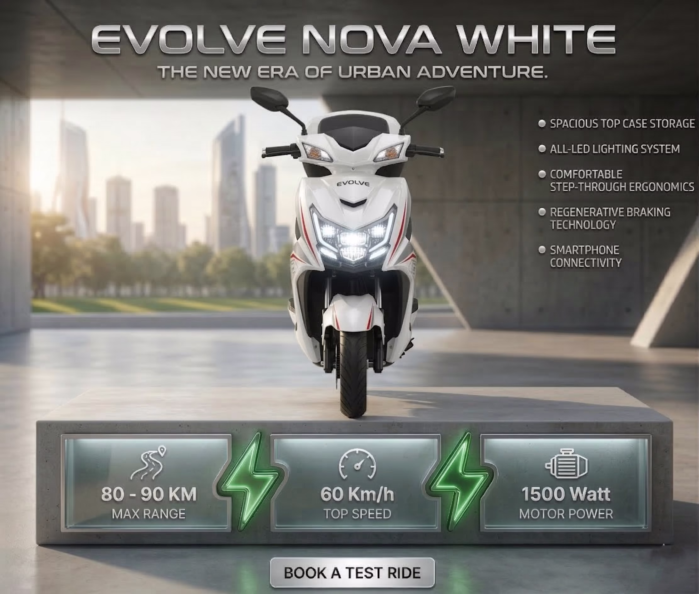 Evolve Nova White front view Pakistan 2026