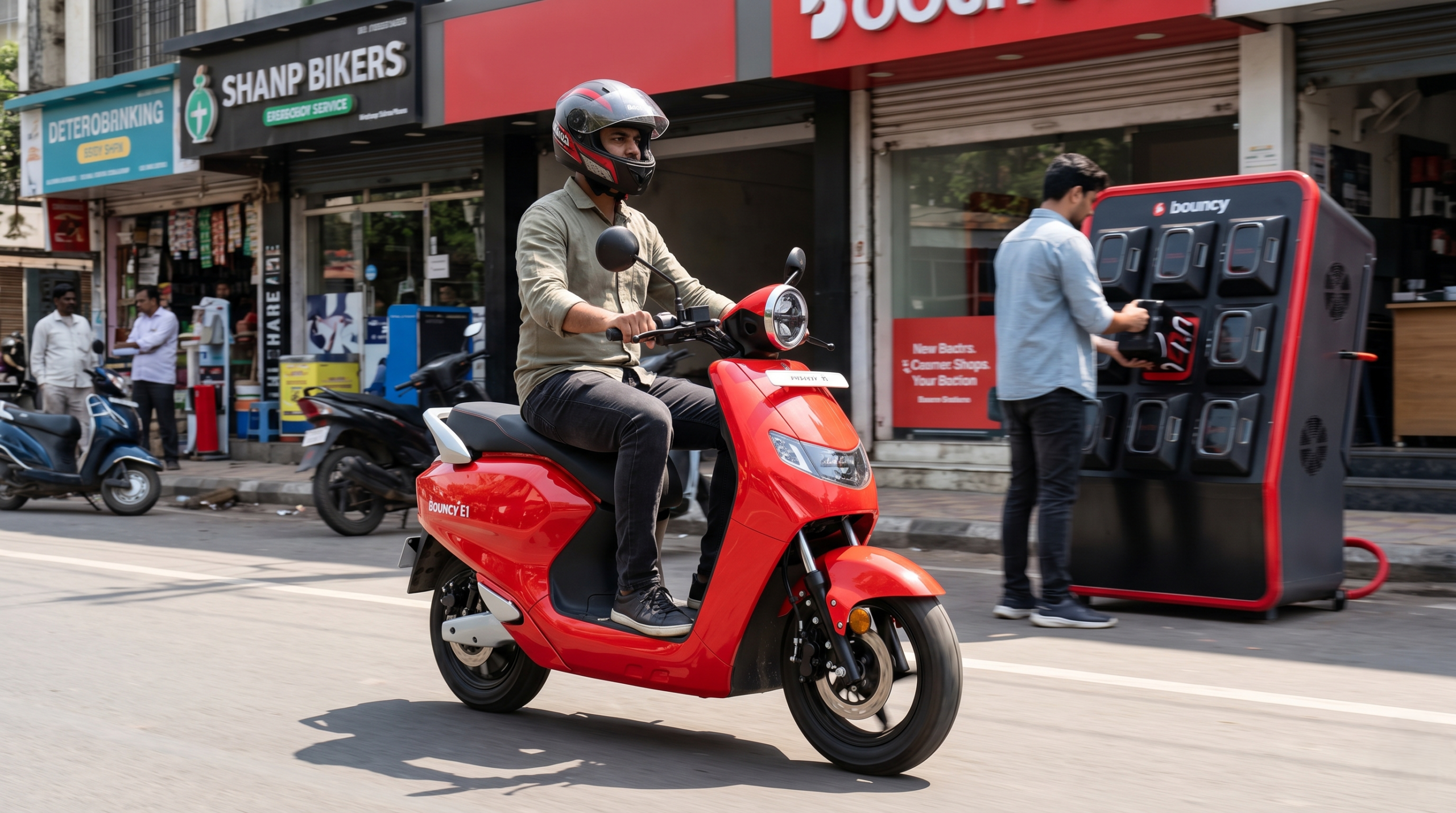 Bounce Infinity E1 swappable battery electric scooter with BaaS model — India 2026