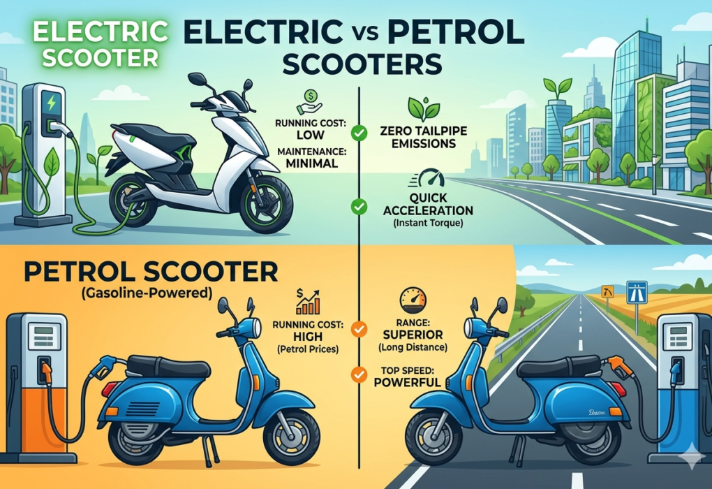 Electric vs Petrol Scooters image