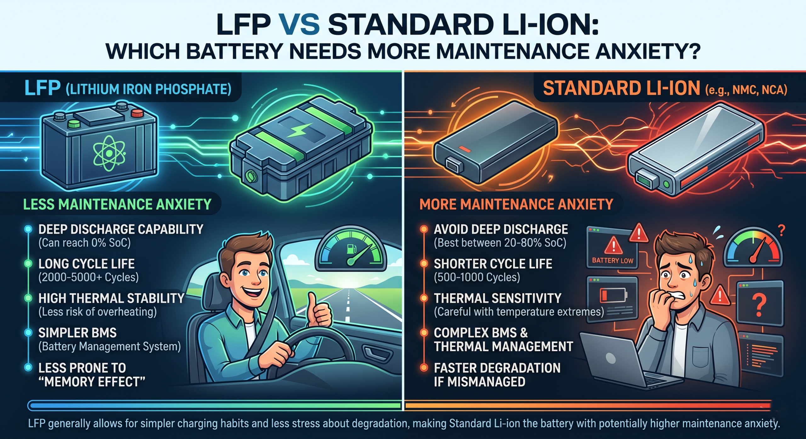 LFP vs standard lithium ion battery electric bike Pakistan — which battery type lasts longer and handles heat better